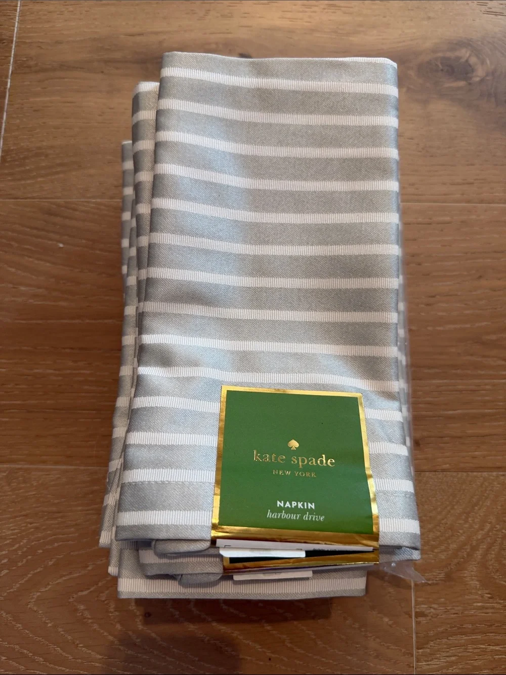 kate spade Dining Napkins set of 12 - Harbour Drive - white and gray